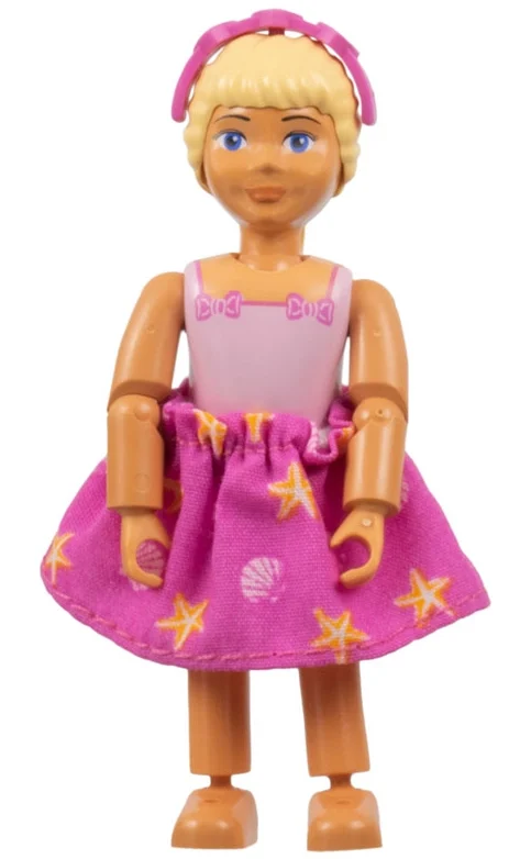 Figurine Belville, jupe rose foncé, arc et bandeau (Belville Figure, Dark Pink Skirt, Bow, and Headband)