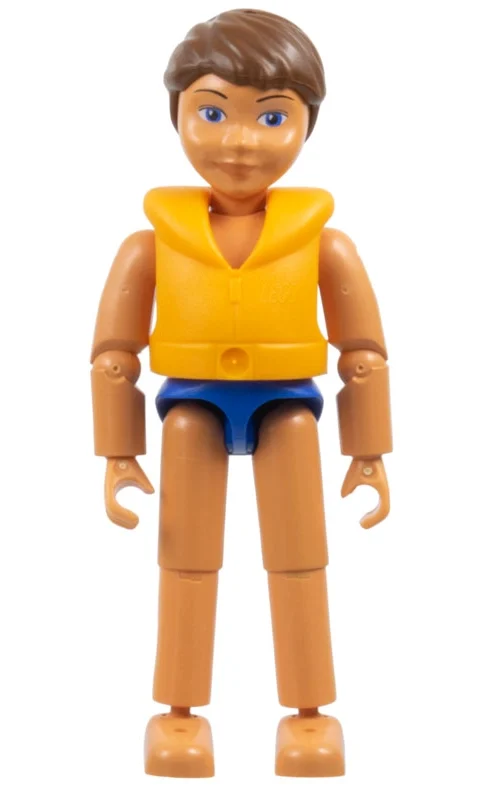 Figurine Belville, garçon, gilet de sauvetage orange (Belville Figure, Boy, Orange Life Jacket)