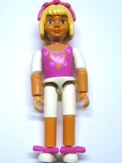 Belville figurine, fille, bandeau rose foncé moyen et arcs (Belville Figure, Girl, Medium Dark Pink Headband and Bows)