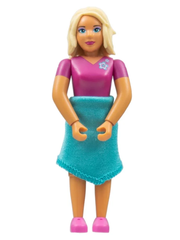 Belville figurine, jupe turquoise clair (Belville Figure, Light Turquoise Skirt)
