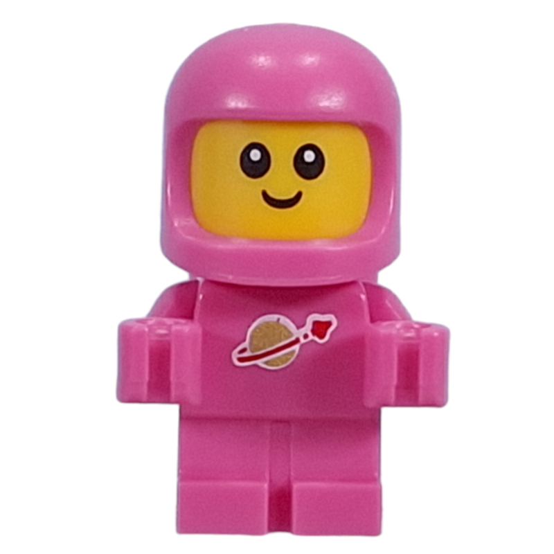 Espace classique bébé, rose foncé, pupilles blanches (Classic Space Baby, Dark Pink, White Pupils)