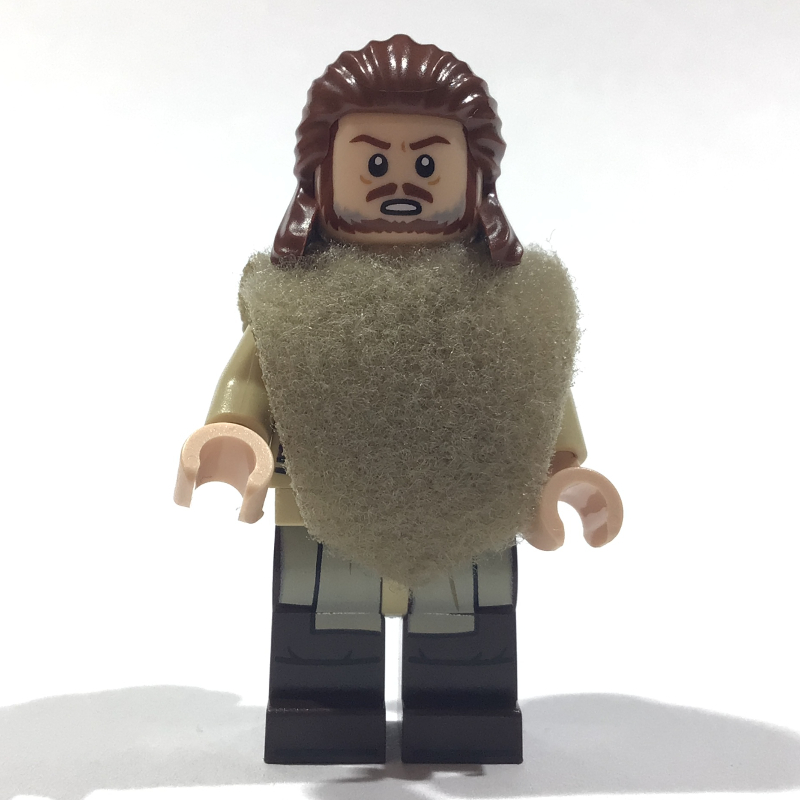 Qui-Gon Jinn, poncho, barbe brun rougeâtre (Qui-Gon Jinn, Poncho, Reddish Brown Beard)