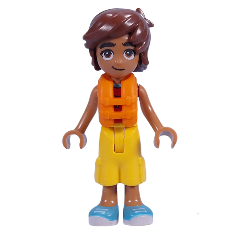 Leo — chemise rouge, pantalon jaune, gilet de sauvetage (Leo - Red Shirt, Yellow Pants, Life Vest)
