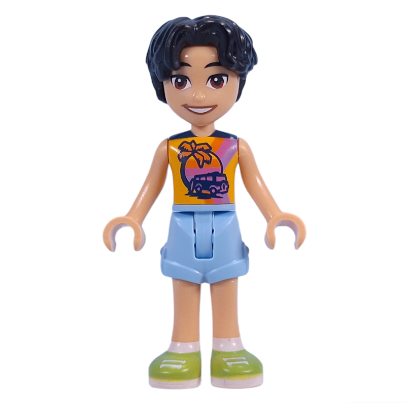 Niko - chemise orange clair vif, short bleu clair vif (Niko - Bright Light Orange Shirt, Bright Light Blue Shorts)