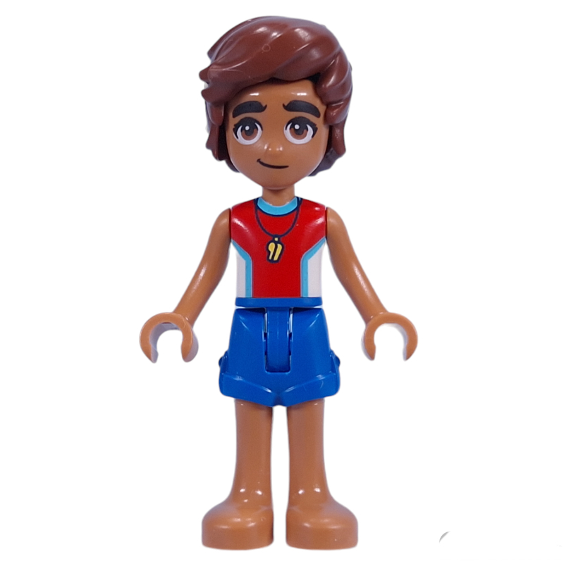 Leo — chemise rouge, short bleu (Leo - Red Shirt, Blue Shorts)