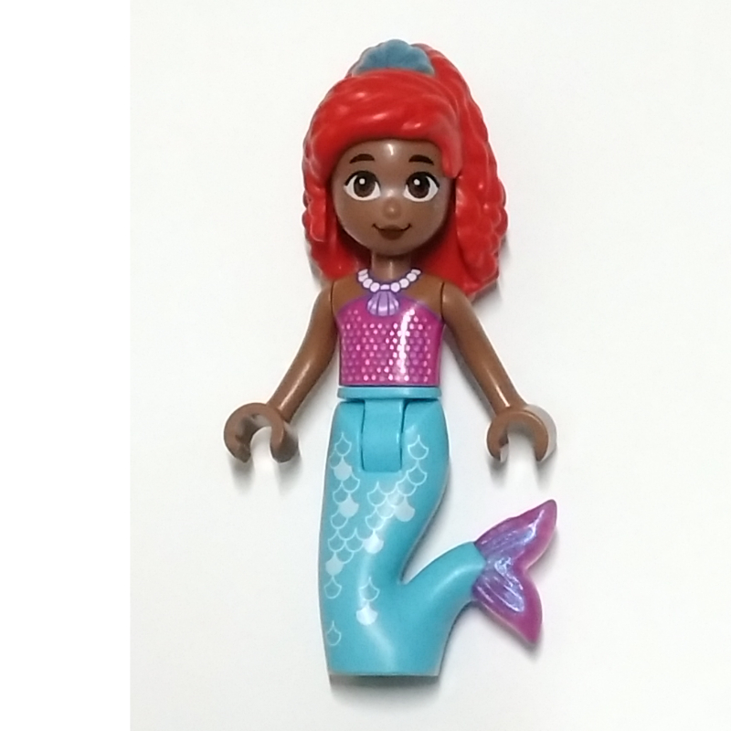 Ariel — forme de sirène, mini poupée de film d'action en direct, cheveux rouges (Ariel - Mermaid Form, Live Action Movie Minidoll, Red Hair)