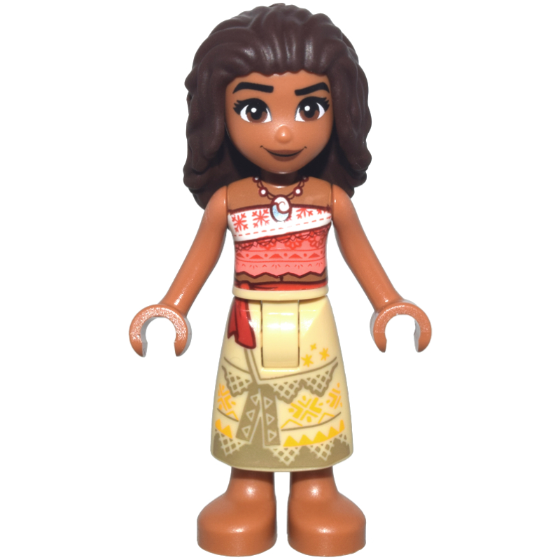 Vaiana, brun sienna, jupe beige (28705 cheveux) (Moana, Sienna Brown, Tan Skirt (28705 Hair))