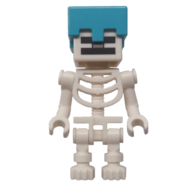 Squelette, crâne carré, casque azur moyen (78132 torse) (Skeleton, Square Skull, Medium Azure Helmet (78132 Torso))