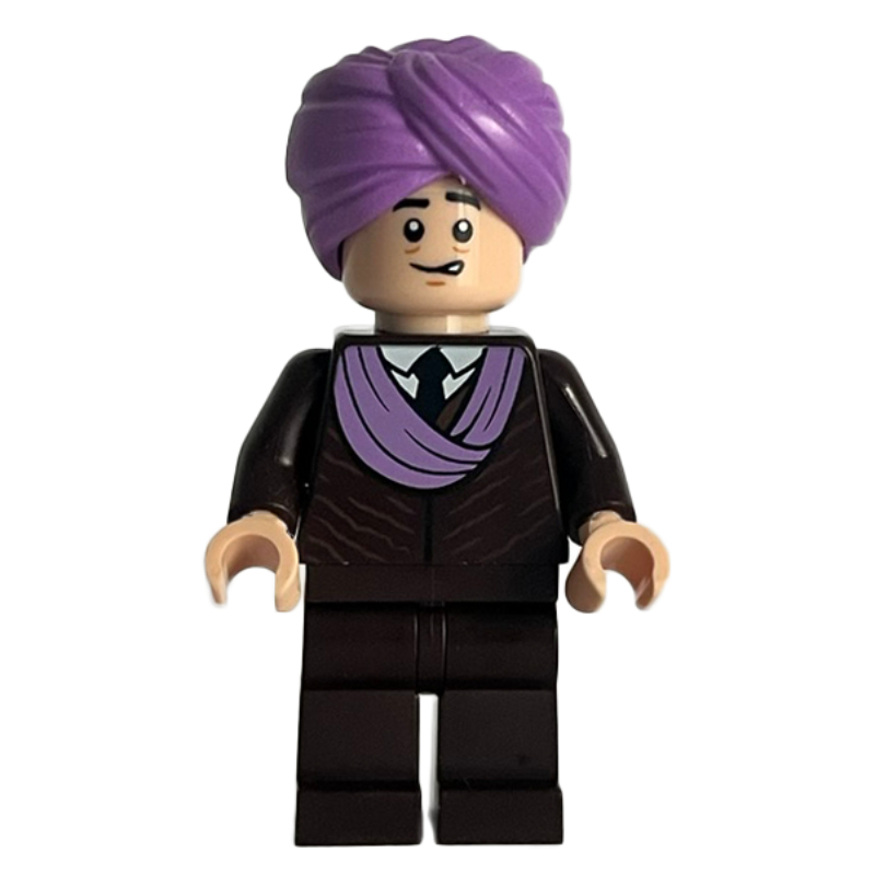 Professeur quirinus quirrell (Voldemort), turban lavendar moyen, costume brun foncé (Professor Quirinus Quirrell (Voldemort), Medium Lavendar Turban, Dark Brown Suit)
