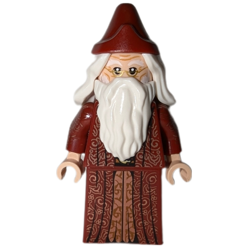 Albus Dumbledore, robe rouge foncé avec jupe, chapeau uni (Albus Dumbledore, Dark Red Robe with Skirt, Plain Hat)