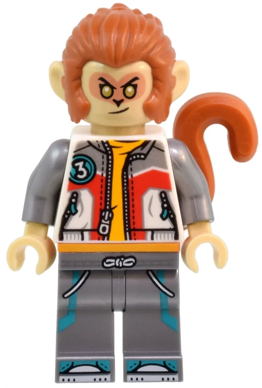 Singe roi, costume argenté blanc et plat (Monkey King, White and Flat Silver Suit)