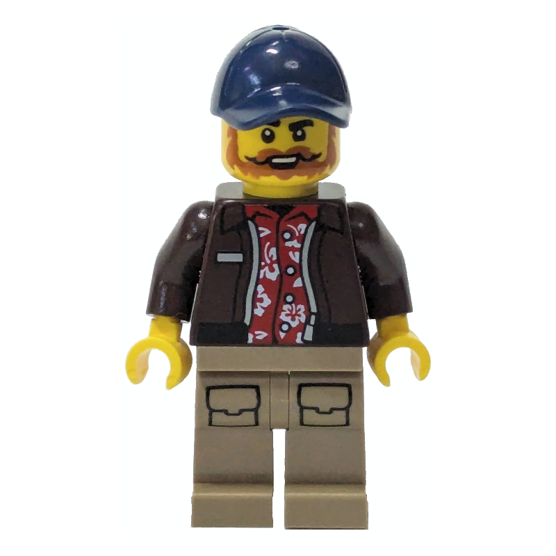 Capitaine nautilus, veste brun foncé, jambes beige foncé, casquette bleu foncé (Captain Nautilus, Dark Brown Jacket, Dark Tan Legs, Dark Blue Cap)
