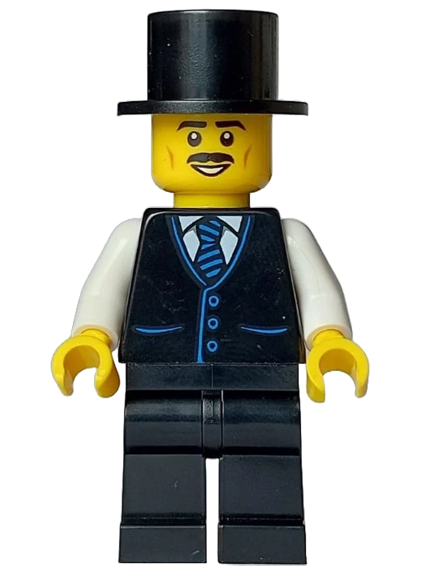 Touriste, costume noir, chapeau (Tourist, Black Suit, Hat)