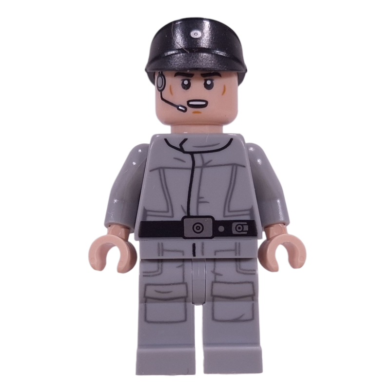 Membre d’équipage impérial, uniforme gris bleuté clair, casquette noire, bouche ouverte (Imperial Crew, Light Bluish Gray Uniform, Black Cap, Open Mouth)