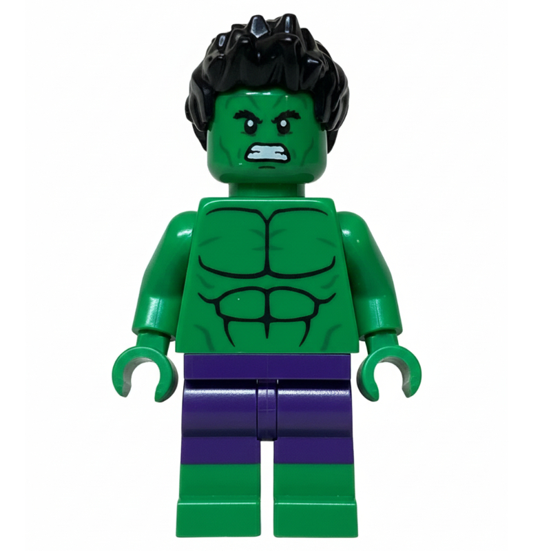 Hulk, pantalon violet foncé, double jambes moulées, sourire (Hulk, Dark Purple Pants, Dual Molded Legs, Smile)