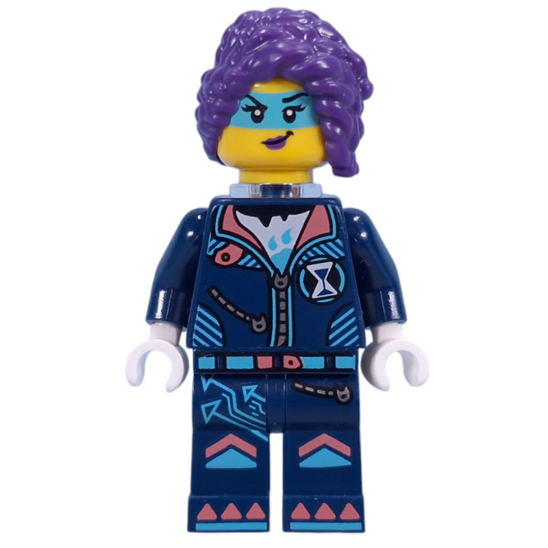 Zoey, costume bleu foncé, support de cou transparent (Zoey, Dark Blue Suit, Trans-Clear Neck Bracket)