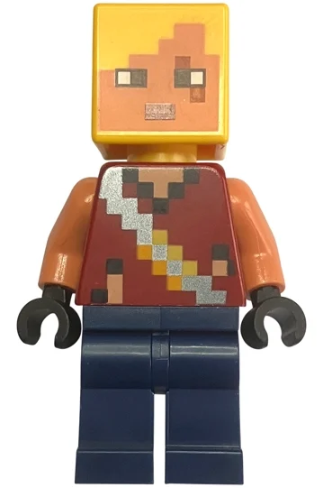 Héros, torse rouge foncé, tête jaune (Hero, Dark Red Torso, Yellow Head)