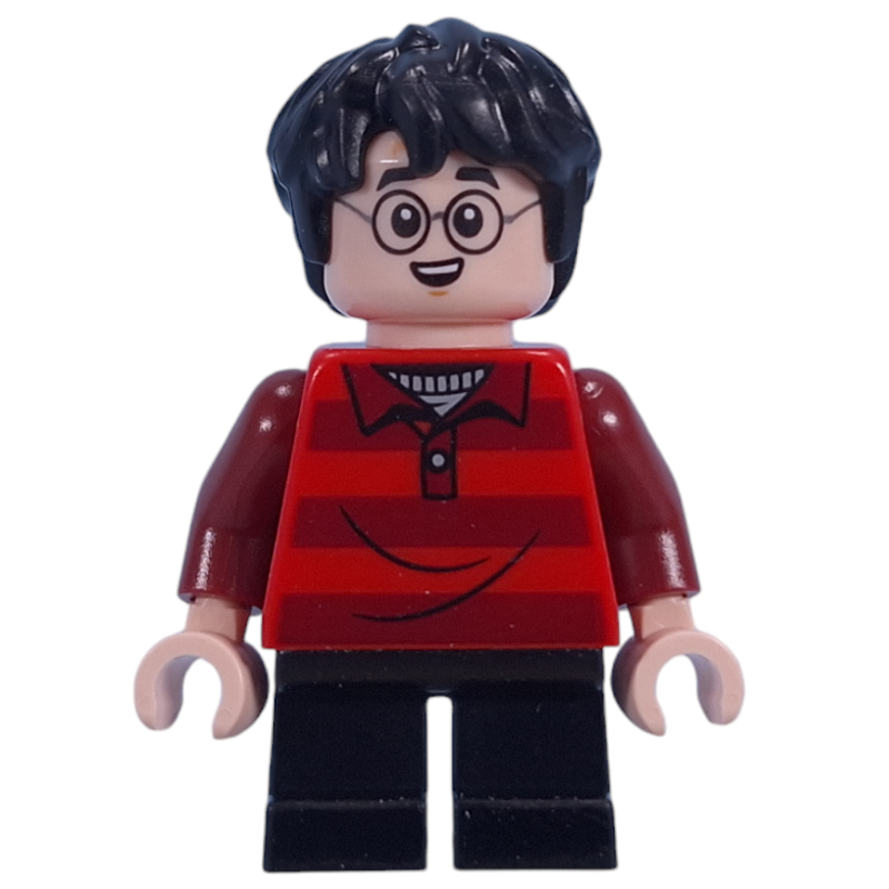 Harry Potter, pull rouge et rouge foncé, courtes jambes noires (Harry Potter, Red/Dark Red Sweater, Short Black Legs)