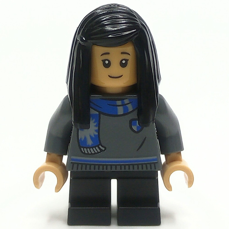 Cho Chang, jambes courtes, pull gris bleuté foncé, écharpe (Cho Chang, Short Legs, Dark Bluish Grey Sweater, Scarf)