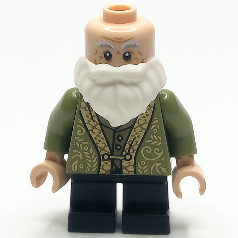 Professeur filius flitwick, barbe, gilet vert olive, jambes noires (Professor Filius Flitwick, Beard, Olive Green Vest, Black Legs)