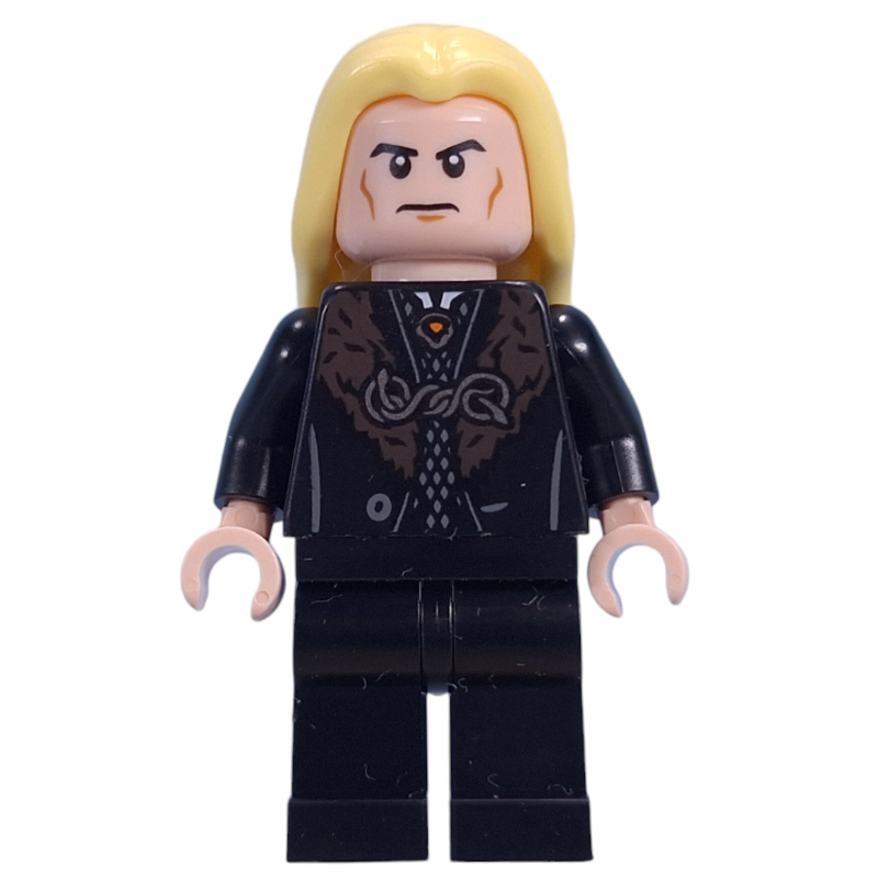 Lucius Malfoy, robes noires avec fourrure rouge foncé, jambes simples (Lucius Malfoy, Black Robes with Dark Red Fur, Plain Legs)