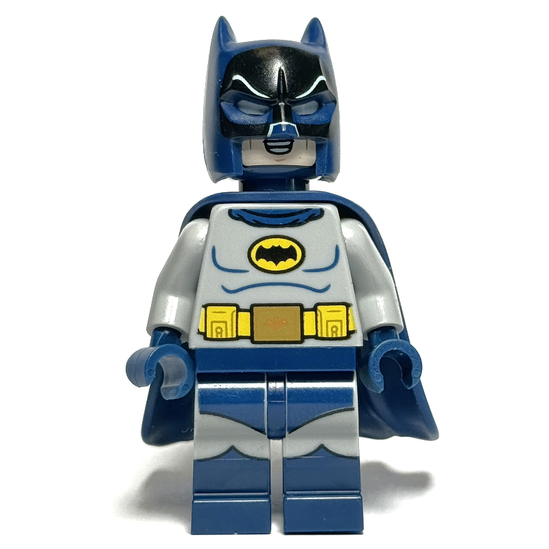 Batman, tenue gris bleuté clair, cape et cagoule en caoutchouc bleu foncé (série télévisée de 60 ans) (Batman, Light Bluish Gray Suit, Rubber Dark Blue Cape and Cowl (60's TV Series))