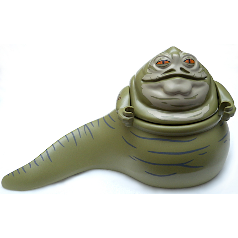 Jabba le hutt (grand figuier), rayures gris bleuté foncé (Jabba the Hutt (Big Fig), Dark Bluish Grey Stripes)