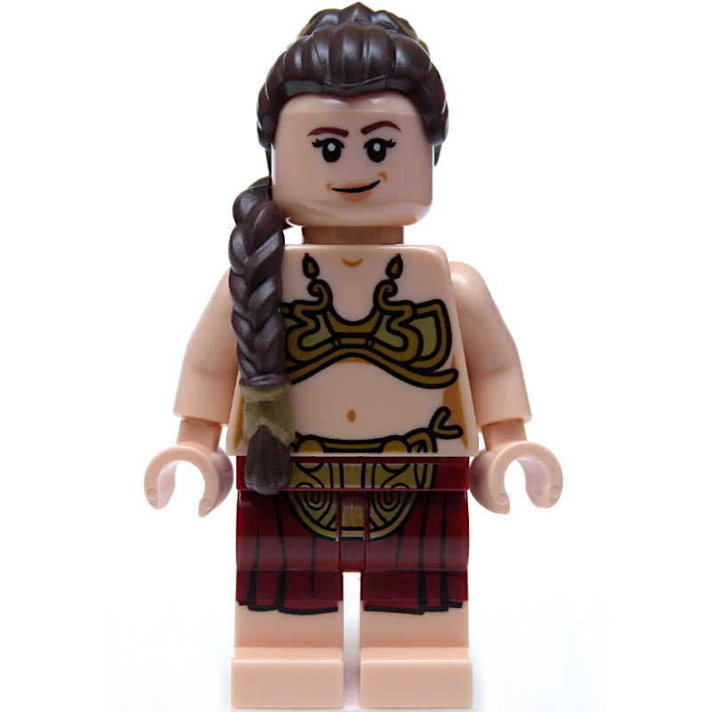 Princesse Leia, tenue d'esclave, longs cheveux brun foncé (Princess Leia, Slave Outfit, Long Dark Brown Hair)