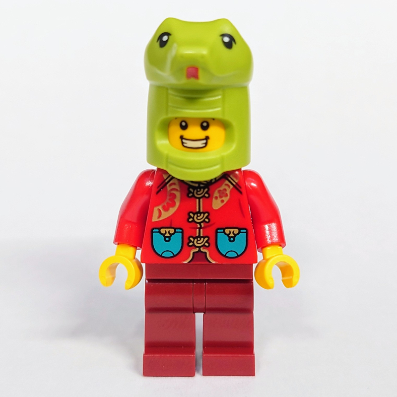 Costume de serpent, torse rouge, jambes rouge foncé (Snake Costume, Red Torso, Dark Red Legs)
