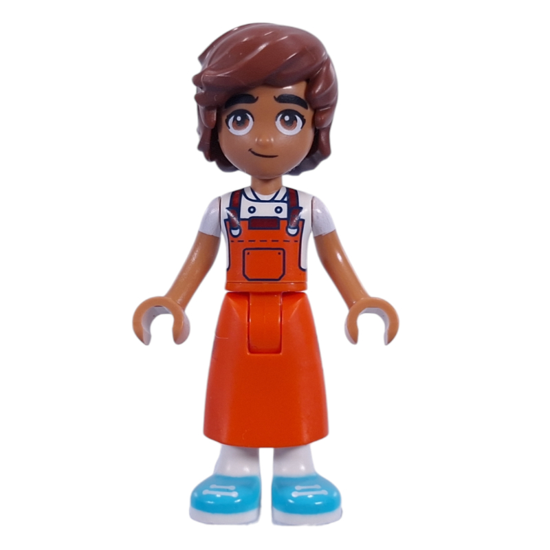 Leo — tablier orange rougeâtre (Leo - Reddish Orange Apron)