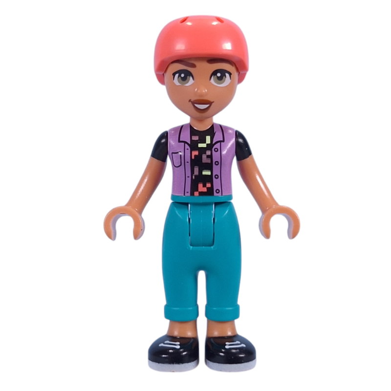 Nova — haut lavande, pantalon turquoise foncé, casque (Nova - Lavender Top, Dark Turquoise Pants, Helmet)