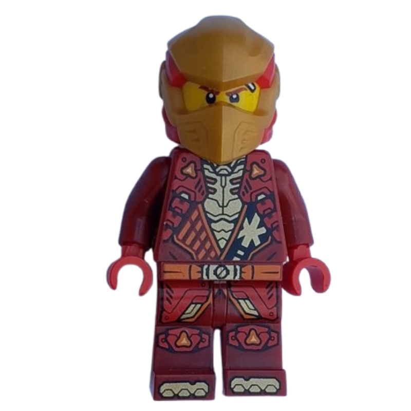 Kai, tenue rouge foncé, casque doré (Kai, Dark Red Suit, Gold Helmet)