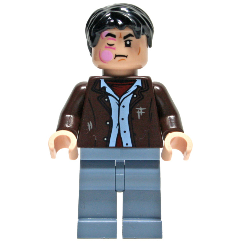 Harry Potter, veste brun foncé, jambes bleu sable (Harry Potter, Dark Brown Jacket, Sand Blue Legs)