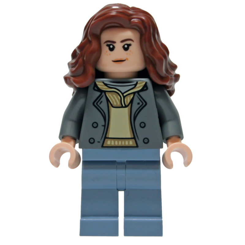 Hermione Granger, veste gris bleuté foncé, jambes bleu sable (Hermione Granger, Dark Bluish Gray Jacket, Sand Blue Legs)
