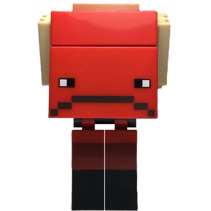 Striker, plaques de cavalier noir, plaque 1x3 rouge foncé (Strider, Black Jumper Plates, Dark Red 1x3 Plate)