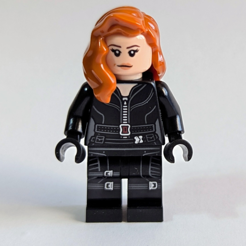 Black Widow, combinaison noire, jambes imprimées (85974 cheveux) (Black Widow, Black Jumpsuit, Printed Legs (85974 Hair))