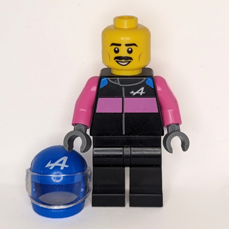 Pilote de F1, alpin, tenue noire et rose foncé (F1 Driver, Alpine, Black/Dark Pink Suit)