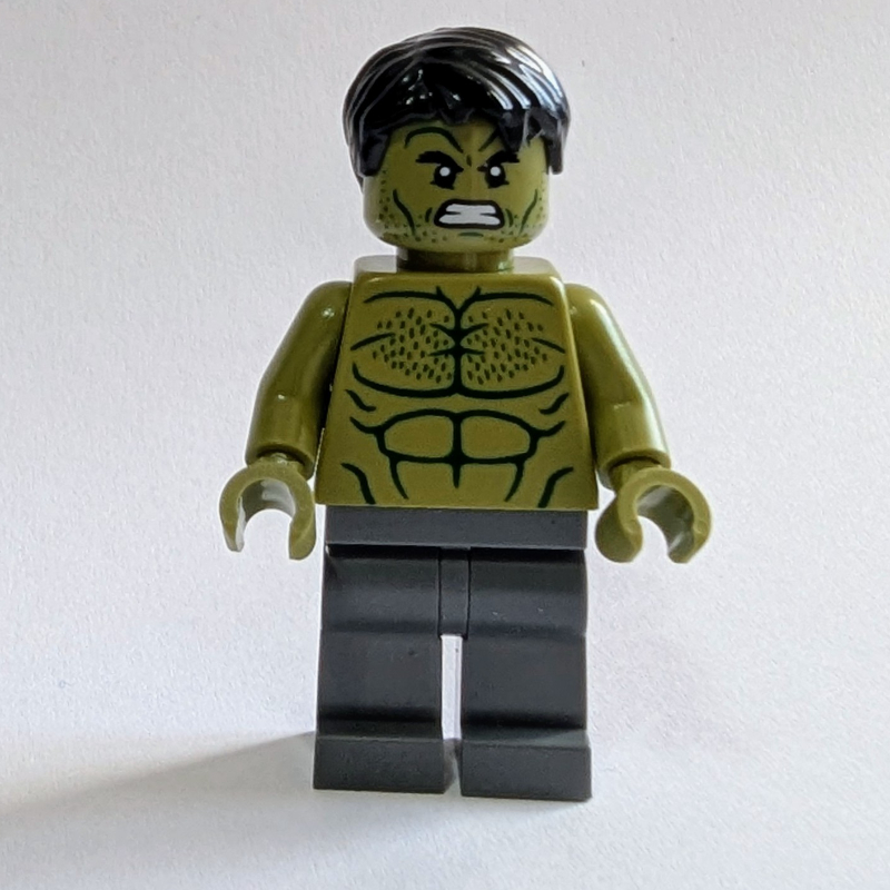Hulk, figurine, jambes gris bleuté foncé (Hulk, Minifig, Dark Bluish Grey Legs)