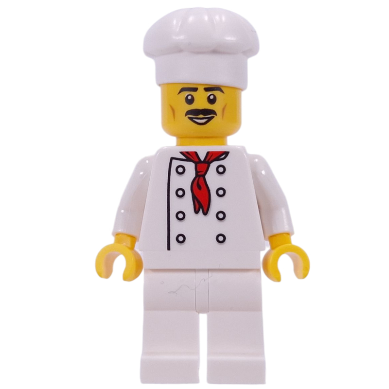 Chef - torse blanc, jambes blanches, chapeau blanc, chapeau blanc (Chef - White Torso, White Legs, White Hat, White Hat)