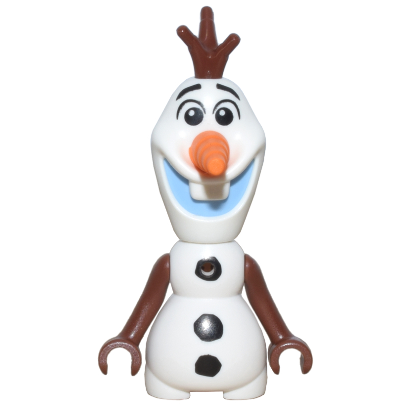 Olaf, bras de micro-poupée, cheveux de bâton, bouche bleu clair vif (Olaf, Micro-Doll Arms, Stick Hair, Bright Light Blue Mouth)