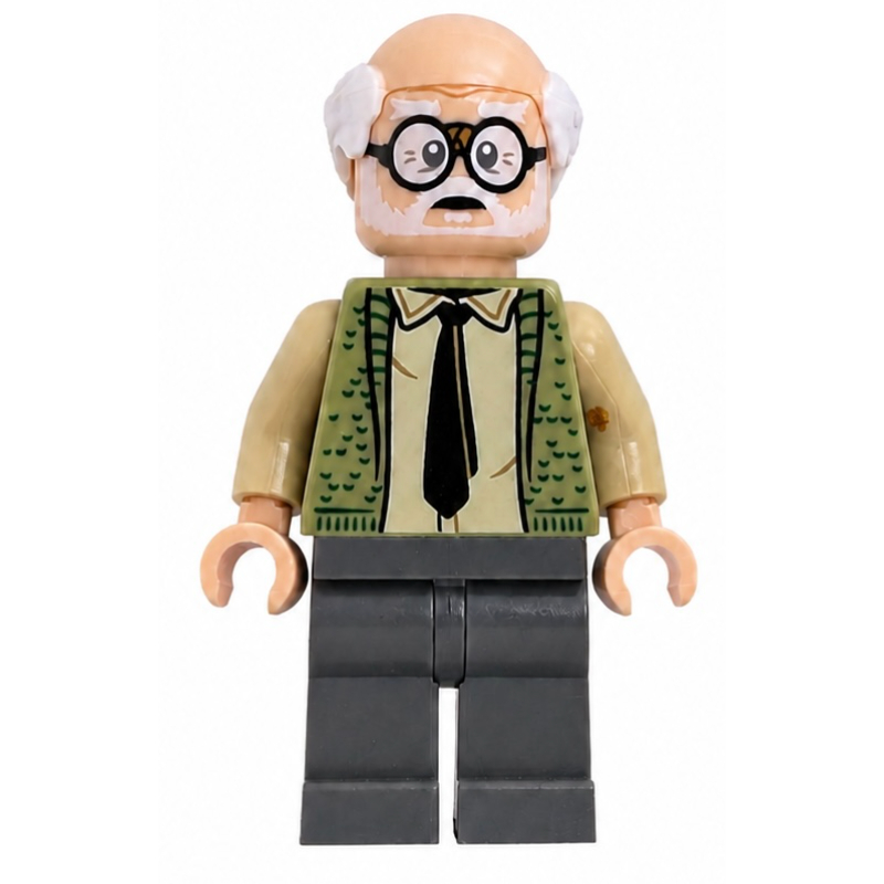 Ernie prang, pull vert olive, jambes gris bleuté foncé (Ernie Prang, Olive Green Sweater, Dark Bluish Gray Legs)