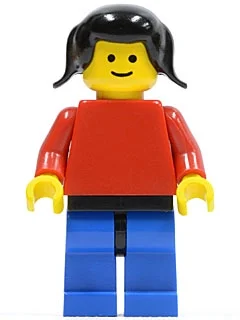Torse rouge, jambes bleues, cheveux noirs (Red Torso, Blue Legs, Black Hair)