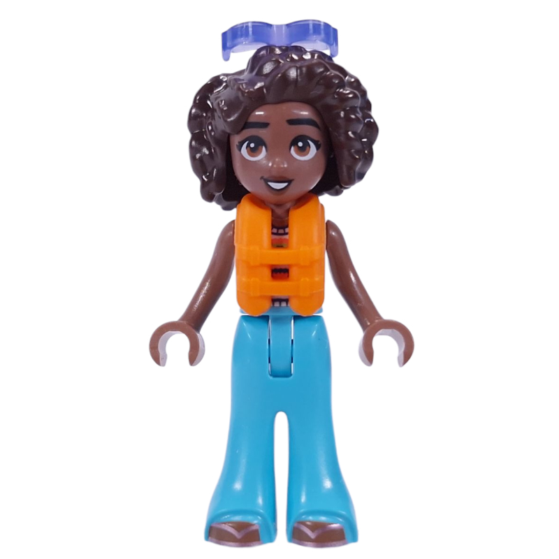 Aliya — chemise blanche, pantalon azur moyen, lunettes de soleil, gilet de sauvetage (Aliya - White Shirt, Medium Azure Pants, Sunglasses, Lifevest)