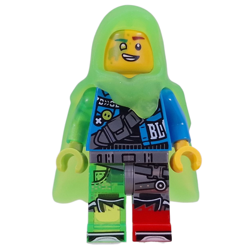 Mateo, cape vert vif transparent (Mateo, Trans-Bright Green Cape)