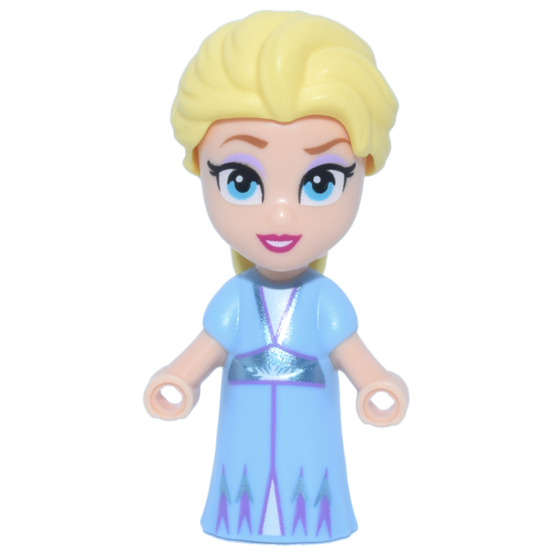 Elsa — micro-poupée, robe bleu clair vif, cheveux dans la queue (Elsa - Microdoll, Bright Light Blue Dress, Hair in Tail)