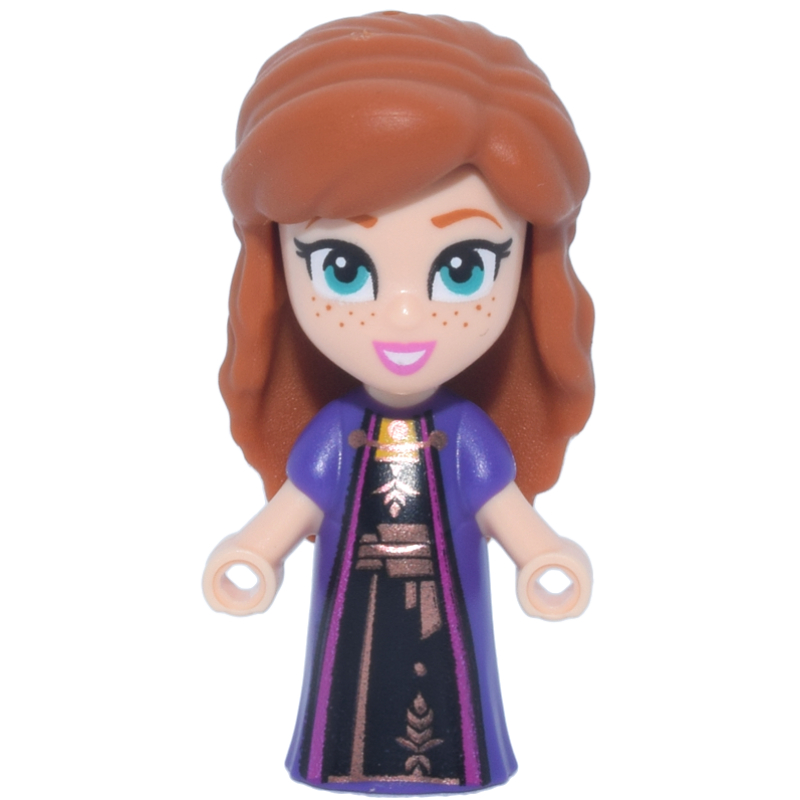 Anna — micro-poupée, robe pourpre foncé (Anna - Microdoll, Dark Purple Dress)