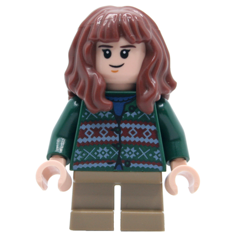 Hermione Granger, pull vert foncé, jambes courtes beige foncées (Hermione Granger, Dark Green Sweater, Short Dark Tan Legs)