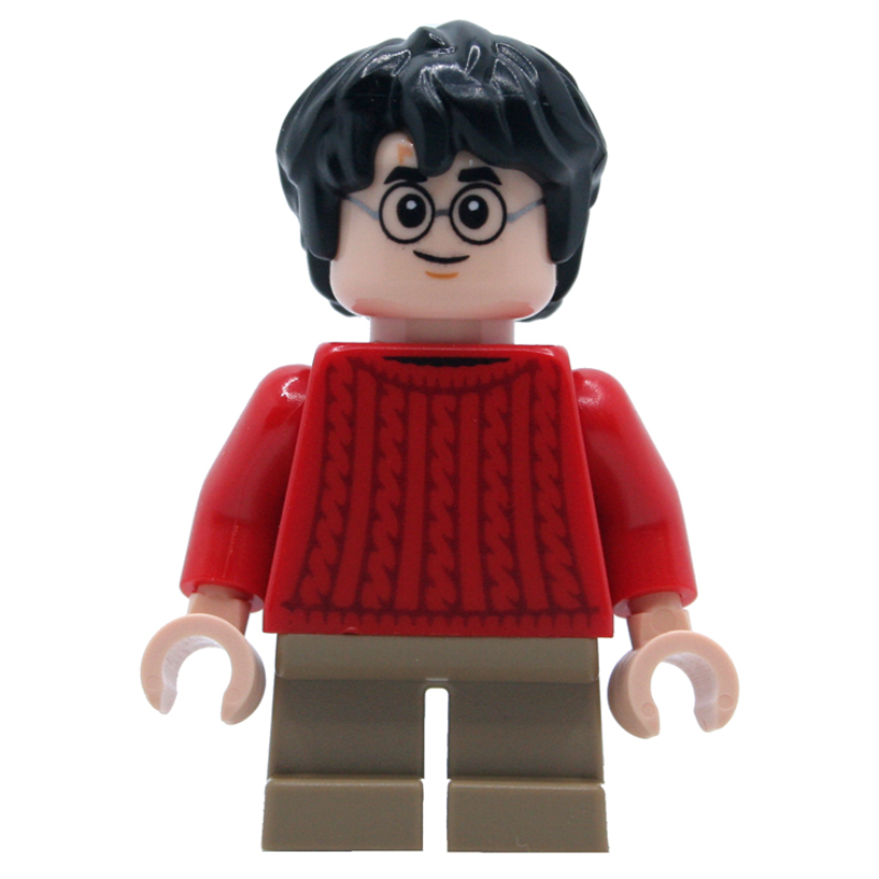 Harry Potter, pull rouge, jambes courtes beige (Harry Potter, Red Sweater, Short Dark Tan Legs)