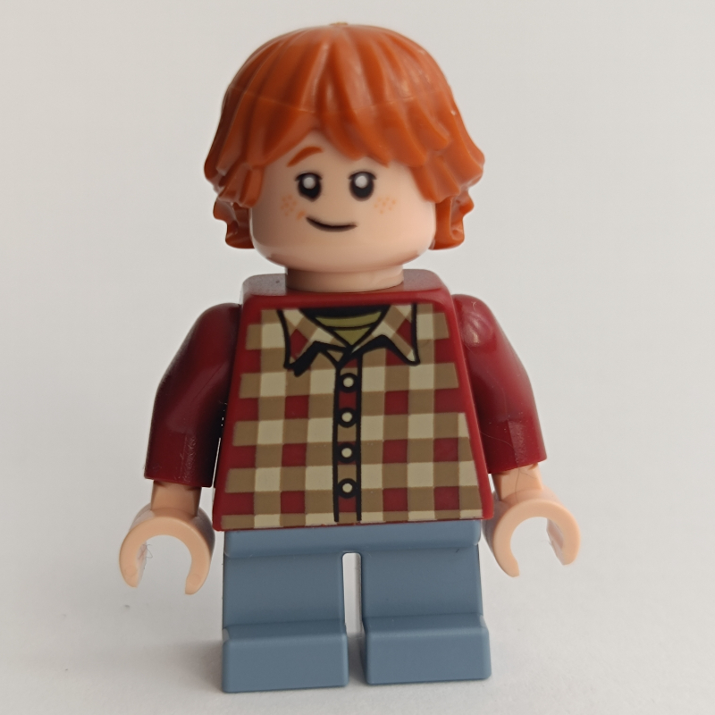 Ron Weasley, chemise rouge foncé, jambes courtes bleu sable (Ron Weasley, Dark Red Shirt, Sand Blue Short Legs)