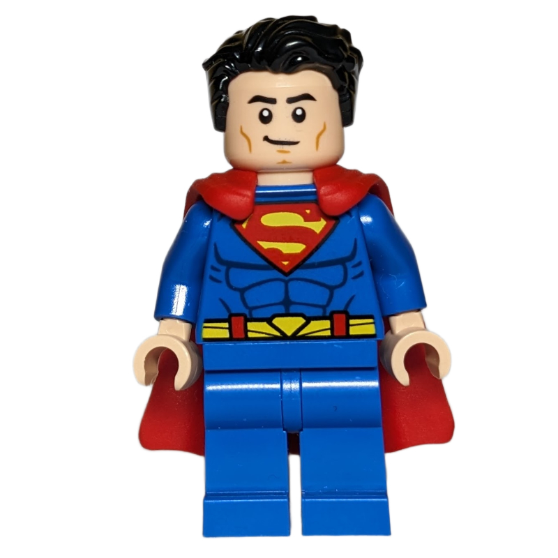 Superman, jambes lisses, cape en caoutchouc (Superman, Plain Legs, Rubber Cape)